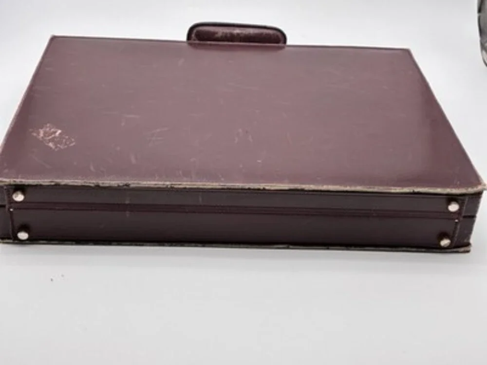 Scully Leather Attache Briefcase Franzen Germany Combo Lock 2100 Outsider